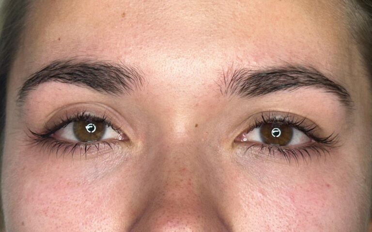 Before Image: Lash Lift and Brow Lamination with Shaping - front